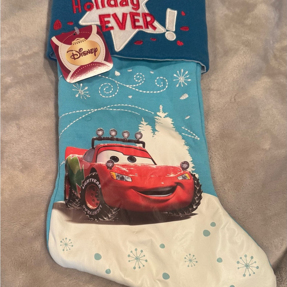 Disney Cars Festive Stocking with Red and Blue Design